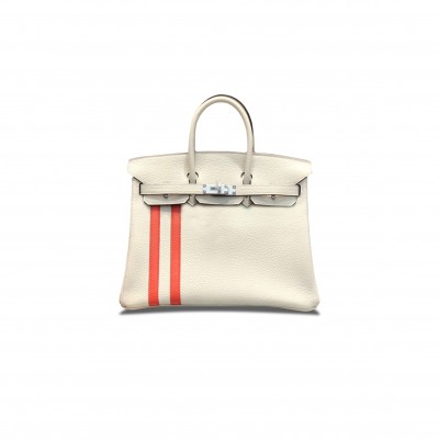 HERMES MASTER BIRKIN 30 TOGO LEATHER DOUBLE SILVER BUCKLE BAG H028365CK03 (30*22*15cm)